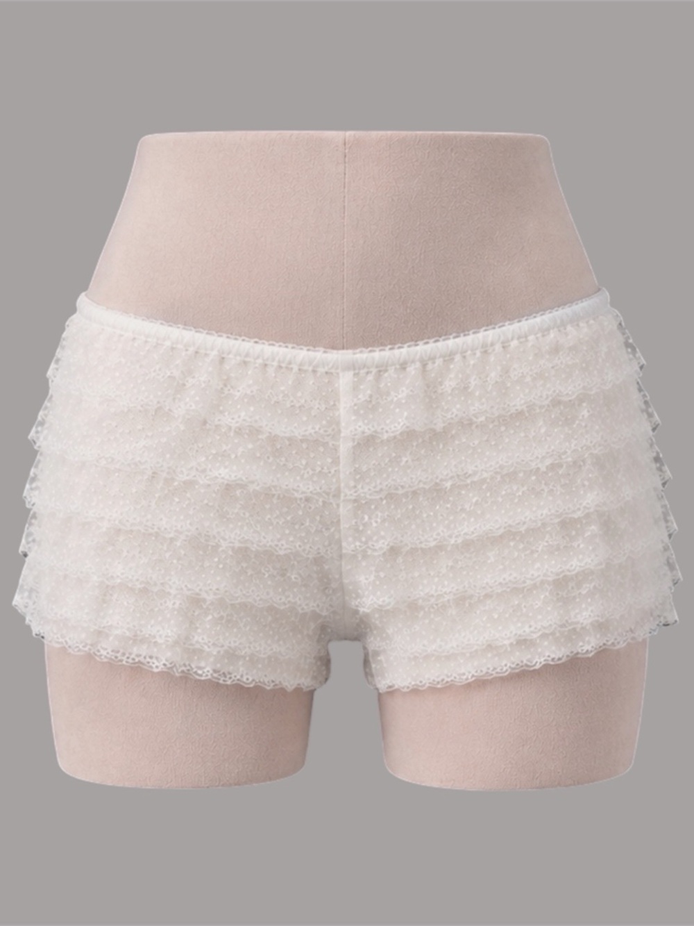 Edikted White Lace Ruffle Bloomers Low Rise Shorts - Picture 1 of 3